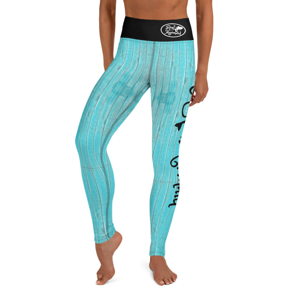 Marlin and Wood Grain Yoga Leggings