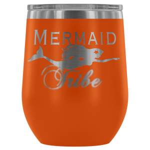 Custom Laser Cut Mermaid Tribe 12oz Wine Tumbler - Island Mermaid Tribe