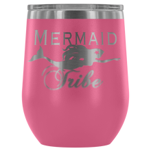 Load image into Gallery viewer, Custom Laser Cut Mermaid Tribe 12oz Wine Tumbler - Island Mermaid Tribe