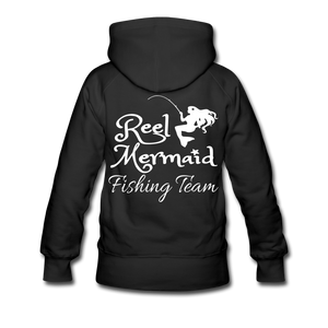 Reel Mermaid Fishing Team Women’s Premium Hoodie - black