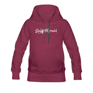 Reel Mermaid Fishing Team Women’s Premium Hoodie - burgundy