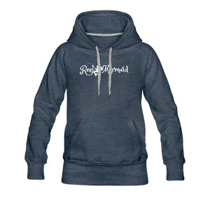 Reel Mermaid Fishing Team Women’s Premium Hoodie - heather denim