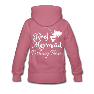 Reel Mermaid Fishing Team Women’s Premium Hoodie - mauve