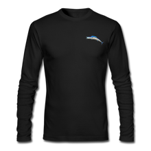 Load image into Gallery viewer, Custom Wahoo Fishing Long Sleeve T-Shirt - black