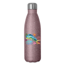 Load image into Gallery viewer, Reel Mermaid Glitter Insulated Stainless Steel Water Bottle - pink glitter