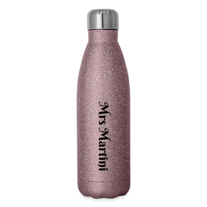 Reel Mermaid Glitter Insulated Stainless Steel Water Bottle - pink glitter