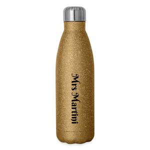 Reel Mermaid Glitter Insulated Stainless Steel Water Bottle - gold glitter