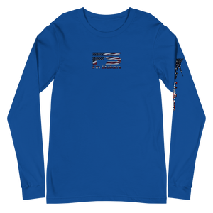 Patriotic Fin Stalkers Unisex Long Sleeve Tee