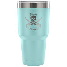 Load image into Gallery viewer, Never Surrender Pirate 30 Ounce Vacuum Tumbler (7 Color Options)