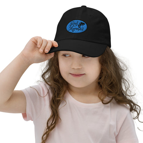 Reel Mermaid Embroidered Youth baseball cap